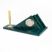 Визитница настольная &amp;quot;Горки&amp;quot; змеевик 113469