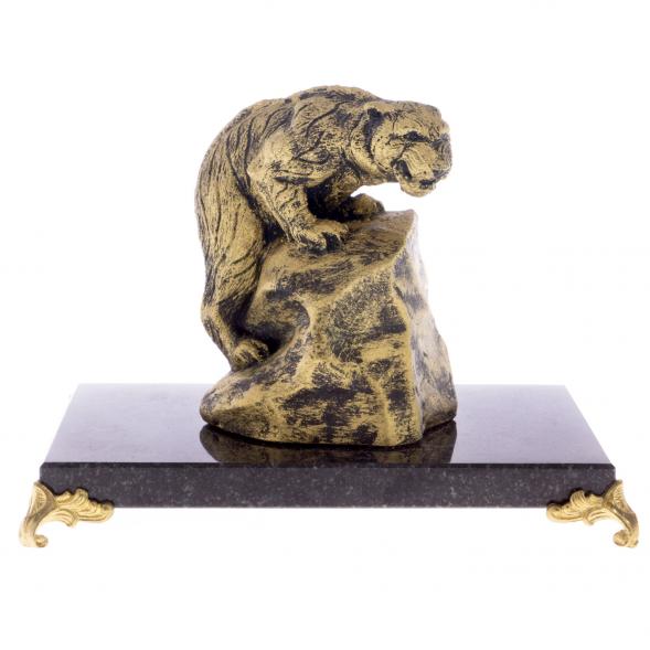 Фигурка &amp;quot;Тигр на скале&amp;quot; на подставке из камня 122252