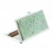 Карманная визитница из камня жадеит цвет серебро 122433