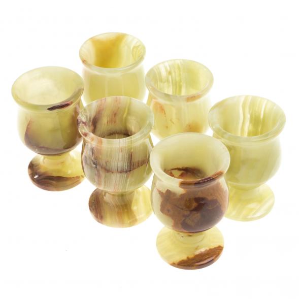 Набор рюмок из оникса 4х6 см 20 мл (1,5х2,5) 6 шт в коробке 123949