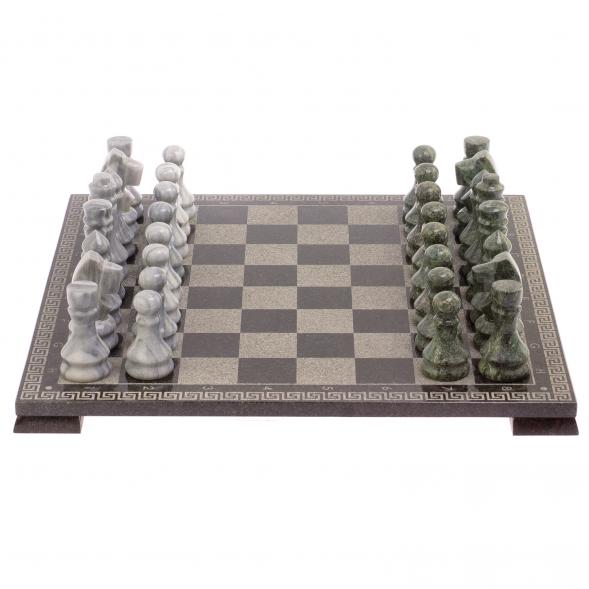 Шахматы с гравировкой &amp;quot;Греческий орнамент&amp;quot; 40х40 см гранит 125955