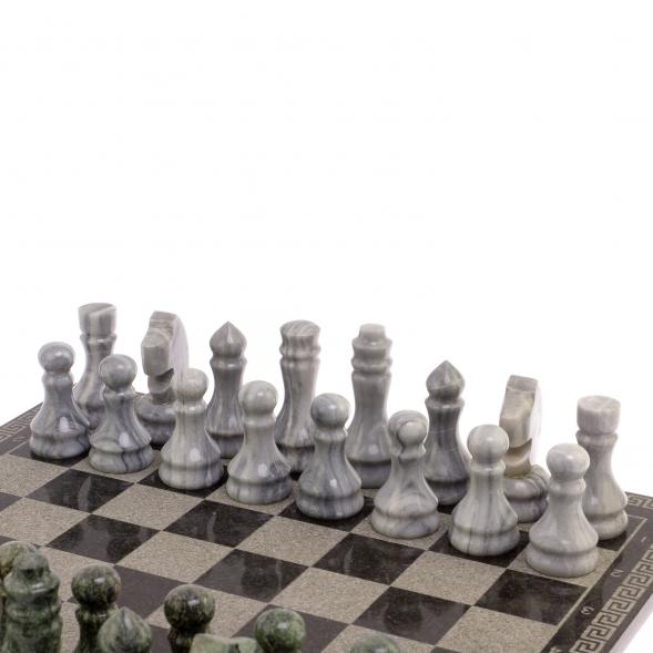 Шахматы с гравировкой &amp;quot;Греческий орнамент&amp;quot; 40х40 см гранит 125955