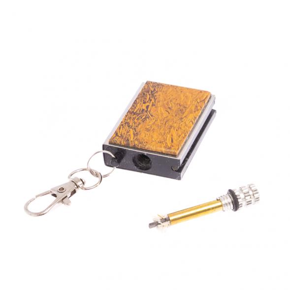 Брелок огниво &amp;quot;Вечная спичка&amp;quot; с накладкой из камня змеиная яшма 2,8х1,3х5 см 126699