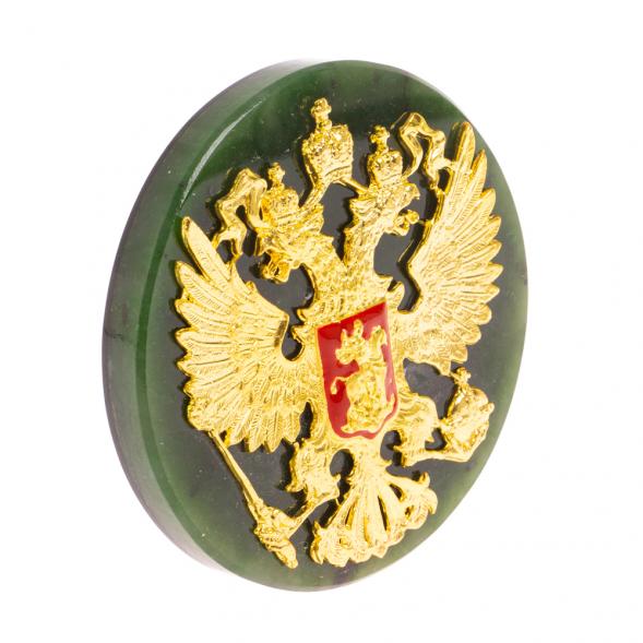 Настольная подставка из нефрита &amp;quot;Герб РФ&amp;quot; 8,5х2,5х8,5 см 126762