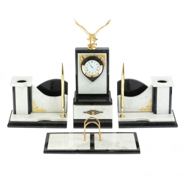 Настольный прибор из камня &amp;quot;Горный орел&amp;quot; мрамор 128426