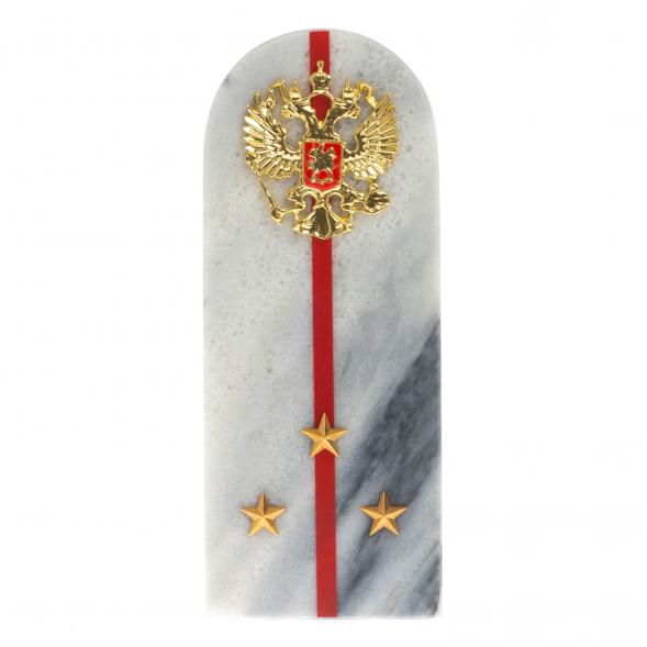 Сувенир погон &amp;quot;Ст. Лейтенант МВД&amp;quot; камень мрамор 129016