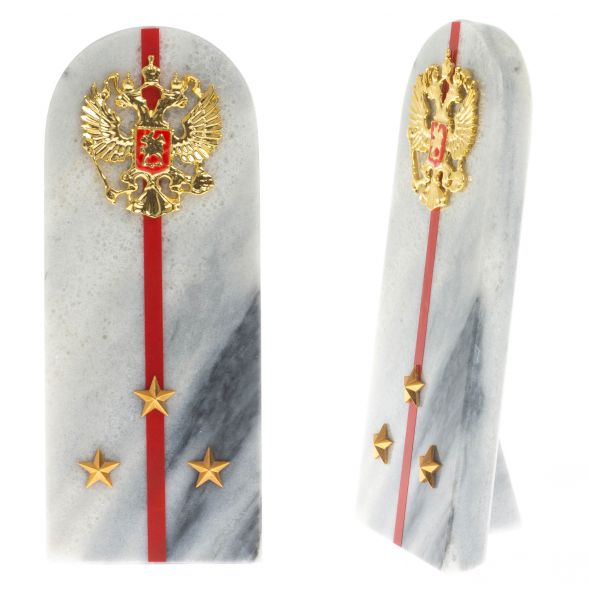 Сувенир погон &amp;quot;Ст. Лейтенант МВД&amp;quot; камень мрамор 129016