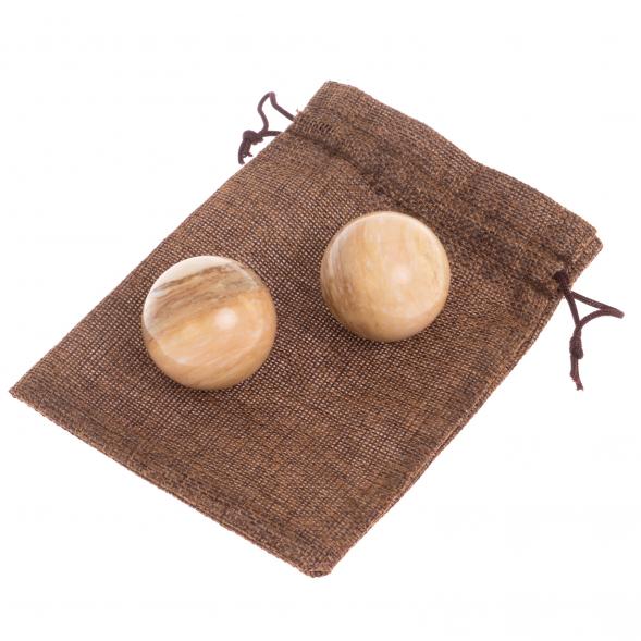 Шары для массажа 4,5 см 2 шт из газганского мрамора 125176