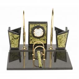 Письменный набор &amp;quot;Секретарь&amp;quot; камень змеевик