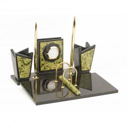 Письменный набор &amp;quot;Секретарь&amp;quot; камень змеевик