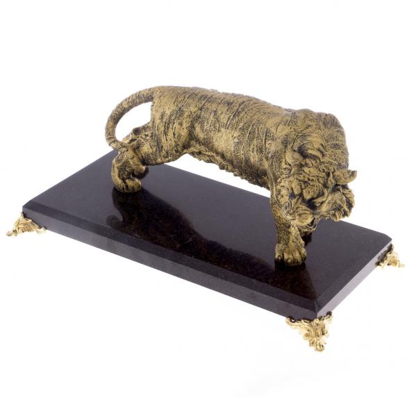 Статуэтка &amp;quot;Рычащий тигр&amp;quot; на подставке из камня 122257