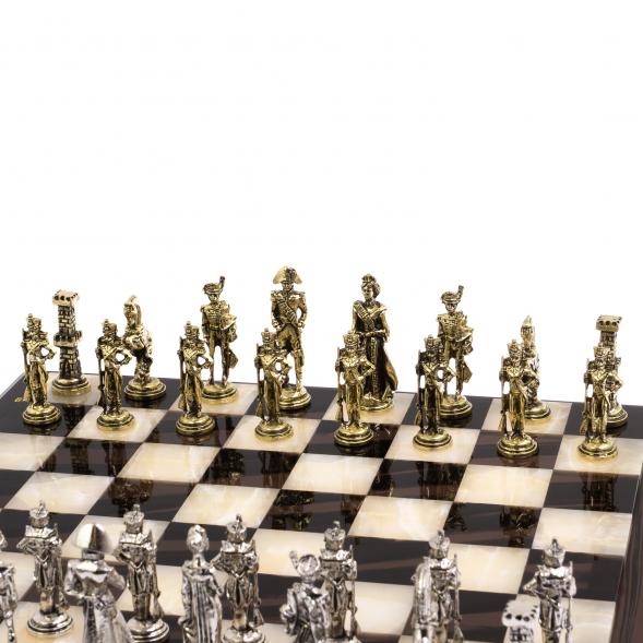 Шахматы &amp;quot;Отечественная война 1812 г.&amp;quot; доска 40х40 см обсидиан оникс 125494