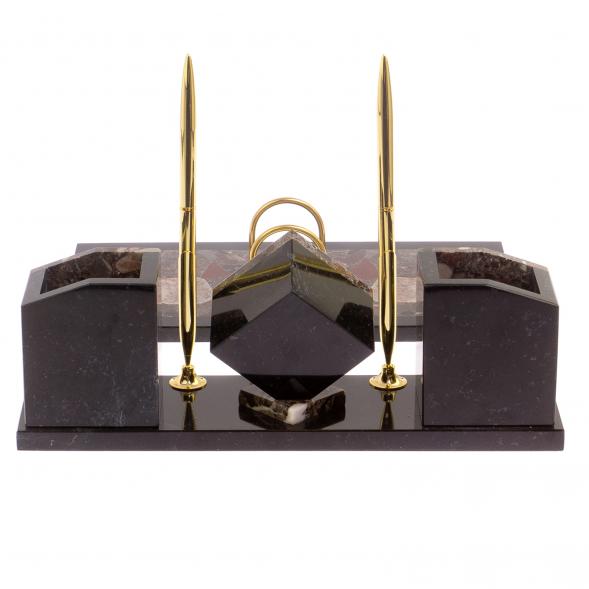 Письменный набор &amp;quot;Куб&amp;quot; из конгломерата 126241