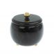 Шкатулка круглая &amp;quot;Жемчужина&amp;quot; из черного змеевика 7,5х7,5х6,5 см 129092