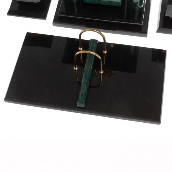 Настольный набор &amp;quot;Георгий Победоносец&amp;quot; змеевик 129981