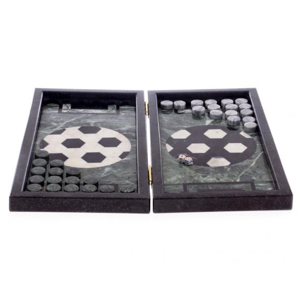 Каменные нарды &amp;quot;Футбол&amp;quot; змеевик гранит 122258