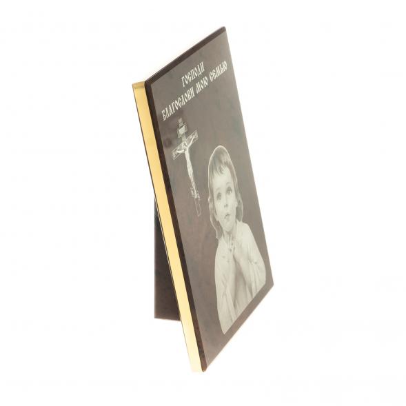 Оберег настольный &amp;quot;Благослави мою семью&amp;quot; камень обсидиан 122907