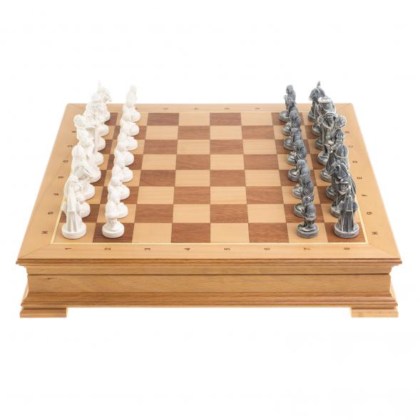 Шахматный ларец &amp;quot;Средневековье&amp;quot; доска бук 43,5х43,5 см 123763