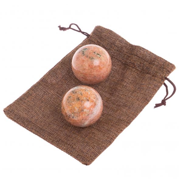 Шары для массажа 4,5 см 2 шт из розового мрамора 125178