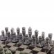 Шахматы с гравировкой &amp;quot;Турнирные&amp;quot; доска 36х36 см серый мрамор, змеевик 125958