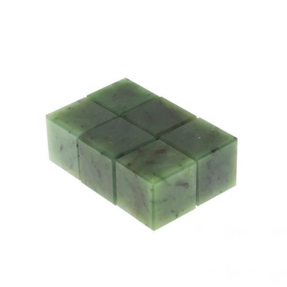 Камни для виски 6 кубиков из саянского нефрита в подарочной коробке 128796