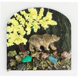 Магнит "Медведь идет" змеевик