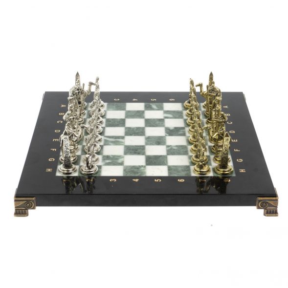 Настольные шахматы &amp;quot;Египет&amp;quot; доска 32х32 см из мрамора и змеевика 127724