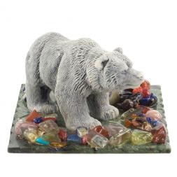 Сувенир "Медведь идет" из мрамолита