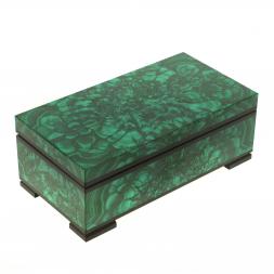 Шкатулка из малахита 15х8х5,5 см