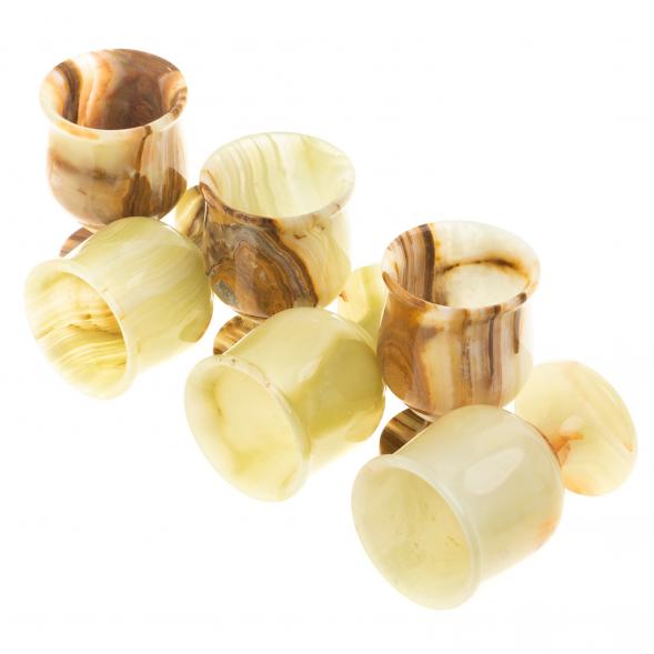 Набор рюмок камень оникс 6х9,5 см 100 мл (2,5х4) 6 шт в коробке 123954