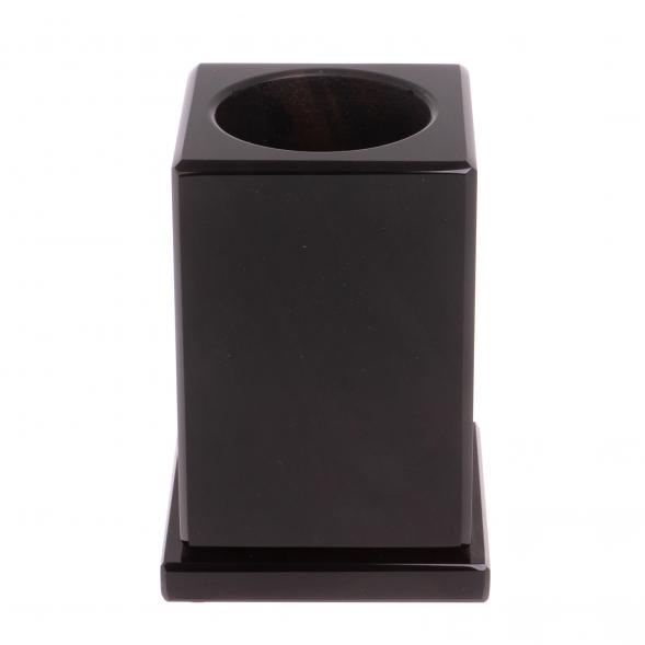 Карандашница из черного обсидиана 8х8х11 см 126776