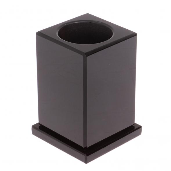 Карандашница из черного обсидиана 8х8х11 см 126776