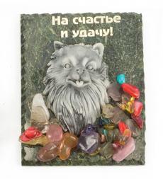 Магнит "Собака шпиц"  змеевик мрамолит