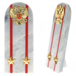Сувенир погон "Подполковник МВД" камень мрамор
