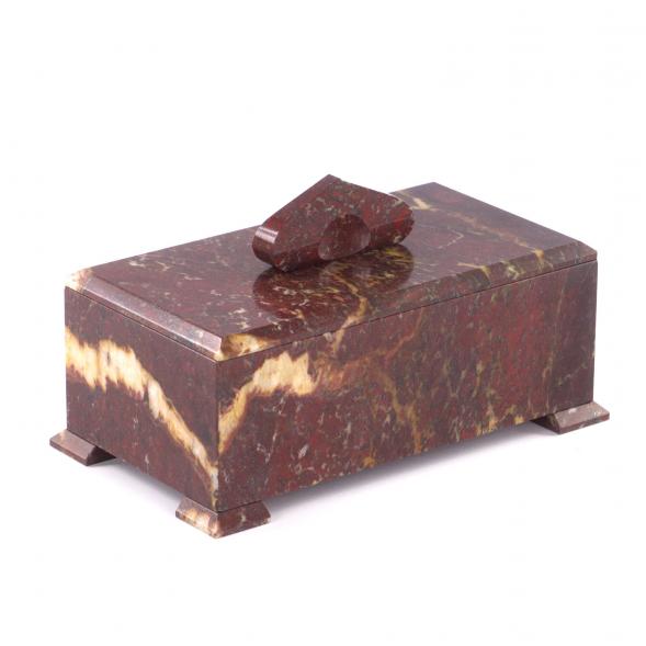 Шкатулка яшма уральская 21х12х12 см 121364