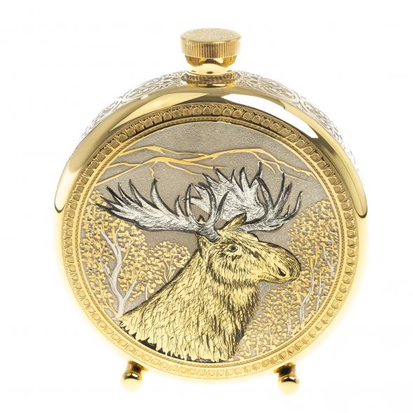 Подарочный набор &amp;quot;Лось&amp;quot; фляжка и 3 стопки перевертыша Златоуст 123681