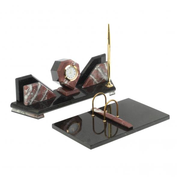 Настольный набор из камня &amp;quot;Эталон&amp;quot; креноид 127007