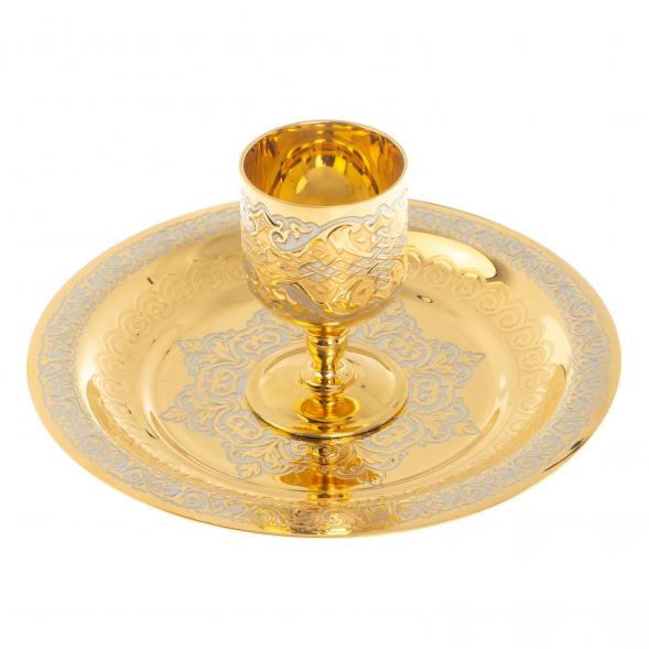 Водочный набор &amp;quot;На посошок&amp;quot; рюмка с тарелкой 40 мл Златоуст 127404