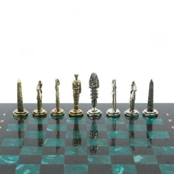 Шахматы подарочные &amp;quot;Египет&amp;quot; доска 32х32 см из змеевика 127725