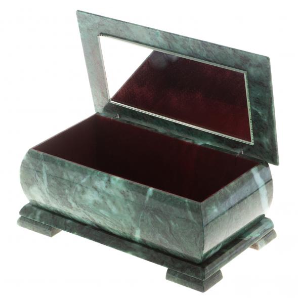 Шкатулка с иллюстрацией под малахит 25х13,5х11 см 124668