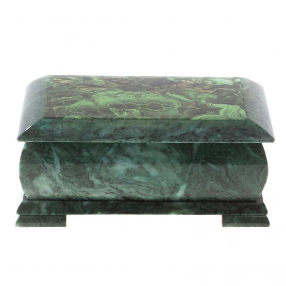 Шкатулка с иллюстрацией под малахит 25х13,5х11 см 124668