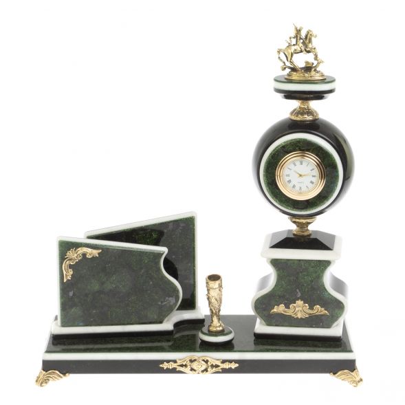 Набор с визитницей &amp;quot;Георгий Победоносец&amp;quot; змеевик 127247