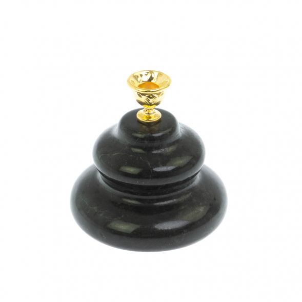 Подсвечник церковный из черного змеевика 5х5 см 129096