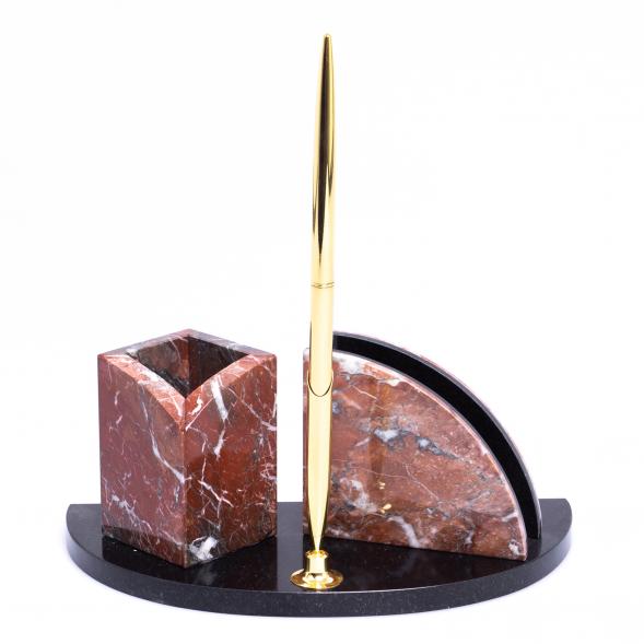 Визитница с карандашницей из креноида и долерита 124821