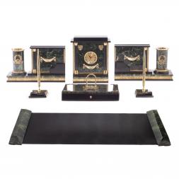 Письменный набор &amp;quot;Цезарь&amp;quot; с бюваром камень змеевик