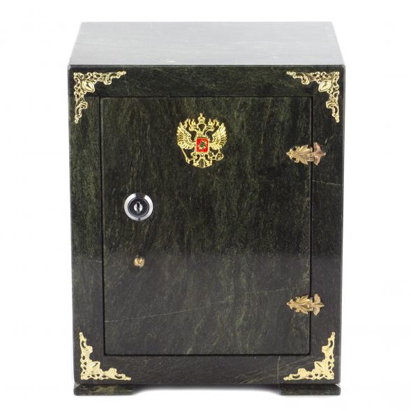 Сейф большой змеевик темно-зеленый 21,5х18х27,5 см 119782