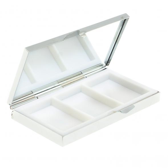 Таблетница на 3 отделения камень амазонит цвет серебро 122441