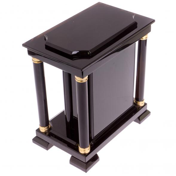 Сейф с часами из черного обсидиана 26х16,5х28 см 125803