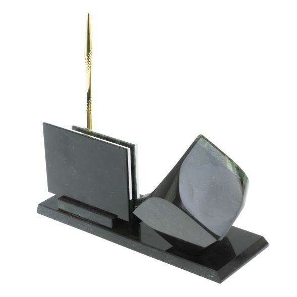 Мини-набор Куб с визитницей из змеевика 128352