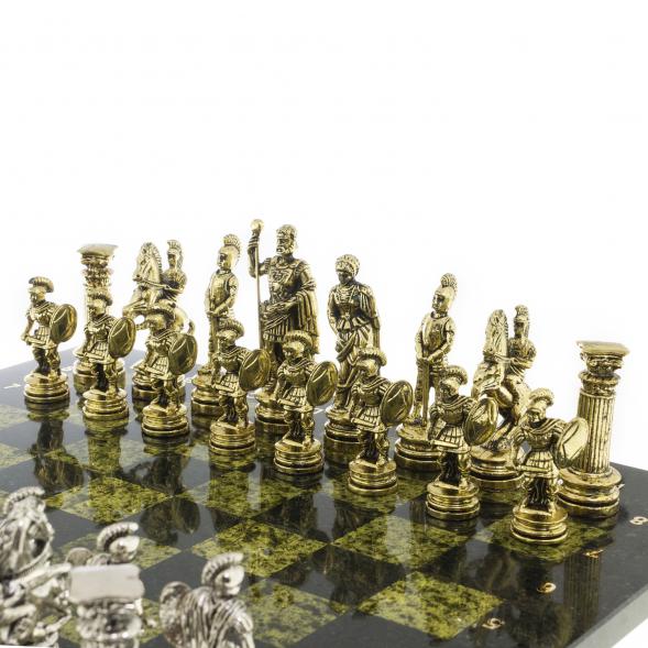 Шахматы настольные &amp;quot;Древний Рим&amp;quot; доска 44х44 см камень змеевик 122409